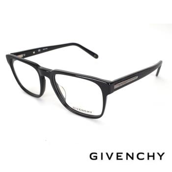 【GIVENCHY 紀梵希】法國都會百搭款質感木頭鏡腳光學眼鏡(- 經典黑 - GIVGV802-700L)