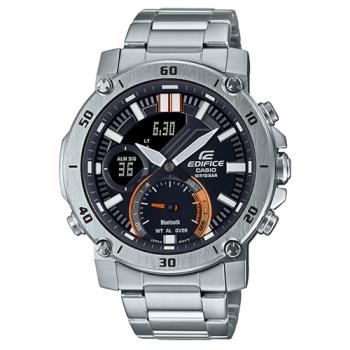 【CASIO 卡西歐】EDIFICE 藍牙智慧錶款 男錶 不鏽鋼錶帶 手機藍牙連線 防水100米(ECB-20D-1A)