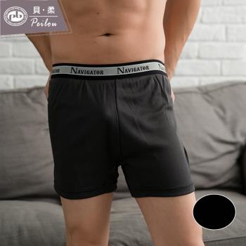 金奈米吉特 台灣製機能吸濕排汗平口褲(黑色)