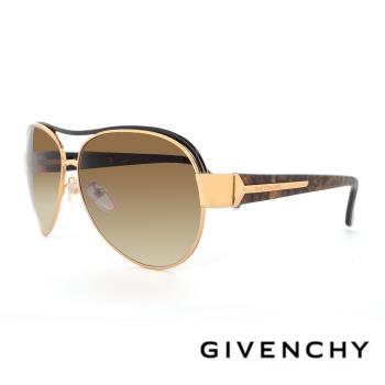 【GIVENCHY 紀梵希】飛行員框太陽眼鏡 (-咖-GISGV459-0301)