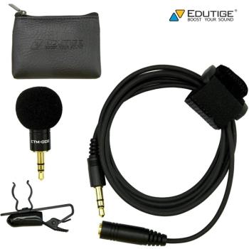 韓國製EDUTIGE超小型電容式單指向性麥克風ETM-008(含防風罩/領夾/音源延長線)mic收錄音micphone 適小單反DC Vlog相機