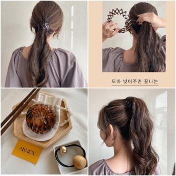 梨花HaNA 新款!韓國瞬間唯美造型．馬尾包包頭專用鳥巢髮夾