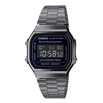 【CASIO 卡西歐】日系-時尚復古風銀色 煙燻灰電子錶(A168WGG-1B)