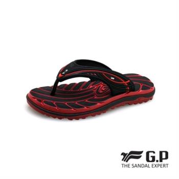 G.P 經典款VII-中性舒適夾腳拖鞋G1533-黑紅色(SIZE:36-44 共三色) GP