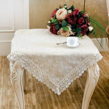 【BonBon naturel】浪漫雙排玫瑰蕾絲桌巾(蓋布)-85*85cm # 4010
