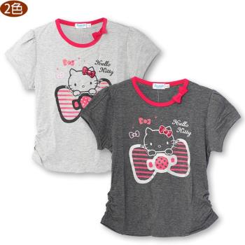 Hello Kitty凱蒂貓 親子裝 大人小孩兒童 短袖衣服 上衣 T恤 適合身高110-160Acm KT389【卡通小物】