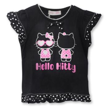 Hello Kitty凱蒂貓日本進口小孩短袖衣服 上衣 T恤 適合身高100-110cm 032275/032282【卡通小物】