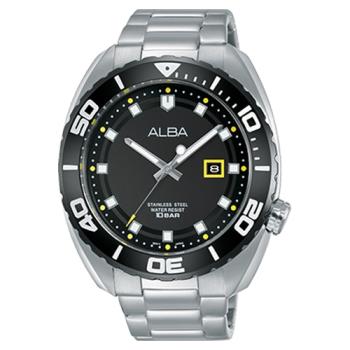 【ALBA】送禮首選 石英男錶 不鏽鋼錶帶 防水100米 錶徑約44mm(AG8H41X1)