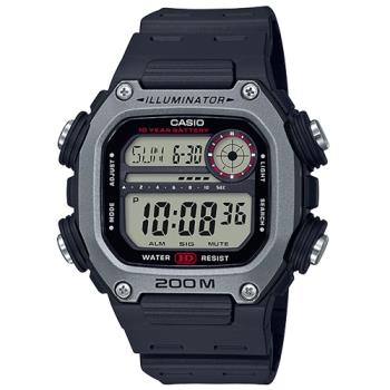 【CASIO 卡西歐】當兵首選/學生指定款運動錶 橡膠錶帶 防水200米 (DW-291H-1A)