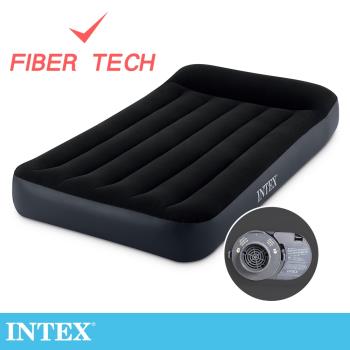 INTEX 舒適雙人(FIBER TECH)內建電動幫浦充氣床-寬137cm(64147ED)