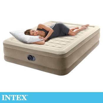 INTEX 超厚絨豪華雙人加大內建電動幫浦充氣床-寬152cm(64427ED)