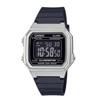 【CASIO 卡西歐】日系-自動月曆 復古機能電子錶-(W-217HM-7B)