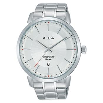 【ALBA】送禮首選 石英男錶 不鏽鋼錶帶 銀白 防水50米 日期顯示(AS9E65X1)