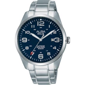 ALBA 雅柏 城市情人太陽能時尚手錶-藍x銀/39mm AS32-X018B(AX3003X1)