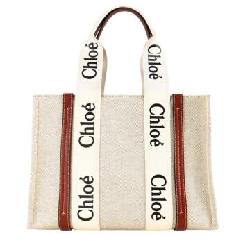 Chloe Woody tote bag帆布托特包(大號/焦糖咖色)