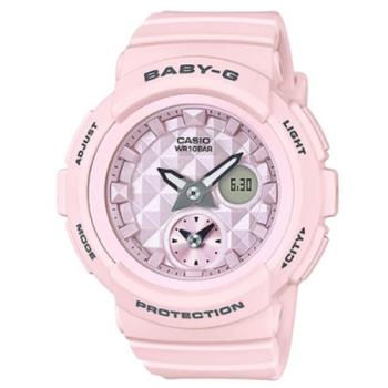 【CASIO卡西歐】BABY-G 春天粉嫩氣息 雙顯女錶 橡膠錶帶 櫻花粉 防水100米(BGA-190BE-4A)