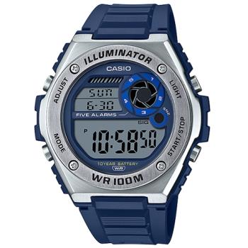 【CASIO 卡西歐】日系-運動數字電子錶 橡膠錶帶 防水100米(MWD-100H-2A)