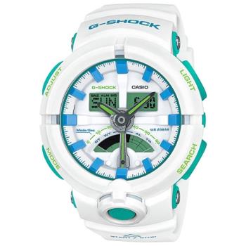 【CASIO卡西歐】G-SHOCK 運動潮流 雙顯男錶 橡膠錶帶 防水200米(GA-500WG-7A)