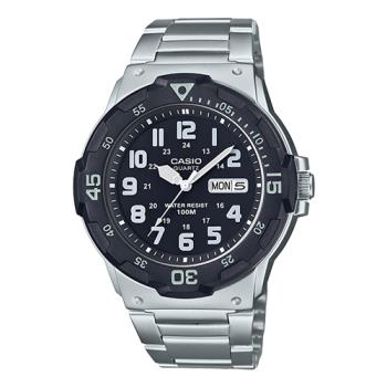 【CASIO 卡西歐】潛水風格-學生/青少年指針錶 不鏽鋼錶帶 (MRW-200HD-1B)