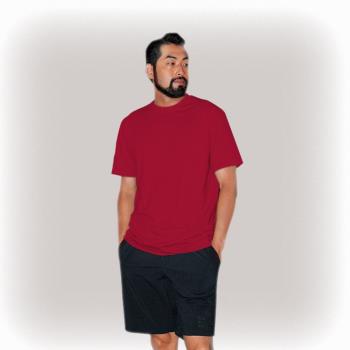 【男人幫】T0360＊ MIT 100%純棉【180克320碼圓領短袖素面T恤】-桃紅色