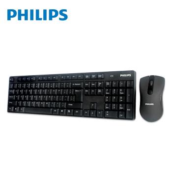 PHILIPS飛利浦 2.4G無線鍵盤滑鼠組/黑 SPT6501