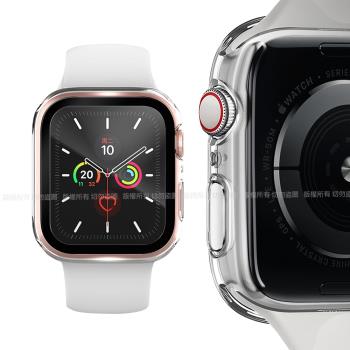 CITY BOSS for Apple watch一體成形式玻璃加保護殻44mm-透明