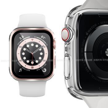 CITY BOSS for Apple watch一體成形式玻璃加保護殻40mm-透明