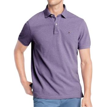 Tommy Hilfiger 2021男時尚經典款紫色合身短袖POLO