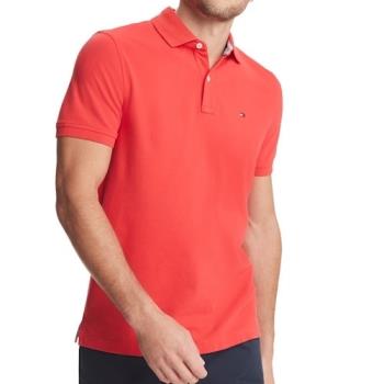 Tommy Hilfiger 2021男時尚經典款警紅色合身短袖POLO