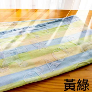 【台灣興隆毛巾】探索太空提花雙層棉紗單人毛巾被 單條組