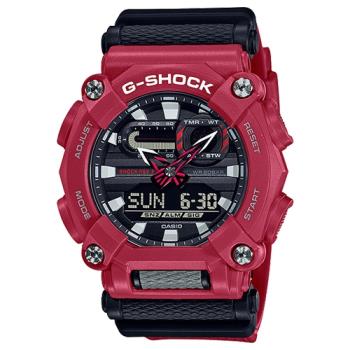 【CASIO 卡西歐】G-SHOCK 雙顯 男錶 電子錶 橡膠錶帶 防水200米(GA-900-4A)