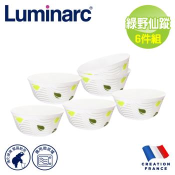 【法國Luminarc】樂美雅 綠野仙蹤 6入餐碗組/玻璃碗/微波碗/法國進口(ARC-612-GF)