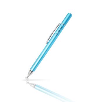 (一組2入)【DP03科技藍】eFashion筆夾款圓盤細字電容式觸控筆