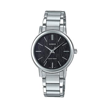 【CASIO 卡西歐】簡約時尚指針女錶 不鏽鋼錶帶 髮絲紋錶盤設計 防水50米 (LTP-E145D-1A)