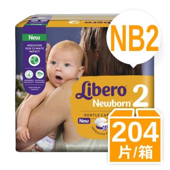麗貝樂 紙尿褲2號-NB-34片x6包(即期品-有效期限至2024/11/23)