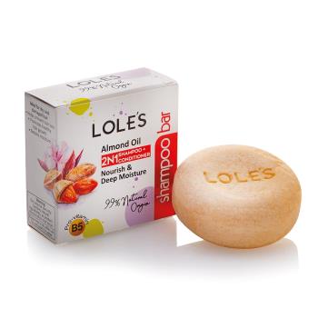 LOLES 專業頂級杏仁油 2合1洗髮潤髮餅 100g