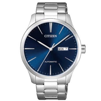 【CITIZEN 星辰】時尚機械男錶 不鏽鋼錶帶 深海藍 生活防水(NH8350-83L)