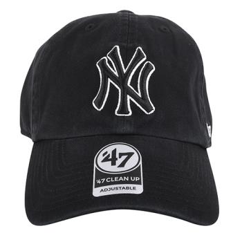 NEW ERA-洋基NY 黑繡線第47章品牌中性棒球帽(黑)