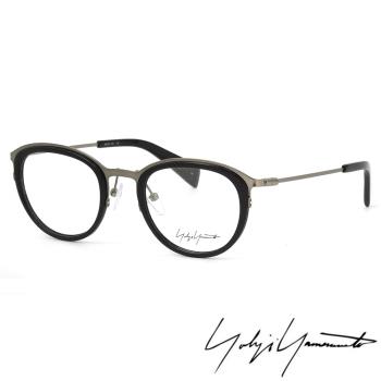 【Y-3山本耀司】Yohji Yamamoto時尚金屬復古圓框光學眼鏡(黑銀-YY1023-019)