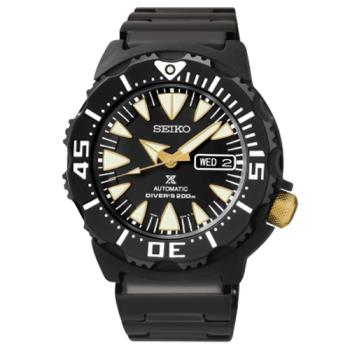 【SEIKO 精工】運動潛水機械男錶 橡膠錶帶 黑 防水200米(SRP583K1)
