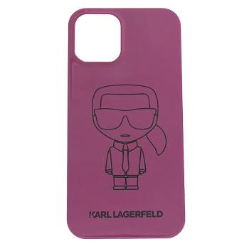 KARL LAGERFELD 老佛爺公仔 Iphone 12(6.1吋) 手機殼.紫紅