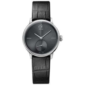 【瑞士 CK手錶 Calvin Klein】典雅時尚簡約女腕錶 皮革錶帶 礦物抗磨玻璃 日常生活防水(K2Y231C3)