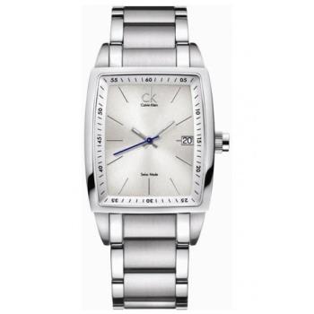 【瑞士 CK手錶 Calvin Klein】極簡銀刻酒桶型時尚腕錶 中性錶 不銹鋼錶帶 礦物抗磨玻璃 日常生活防水(K3041126)