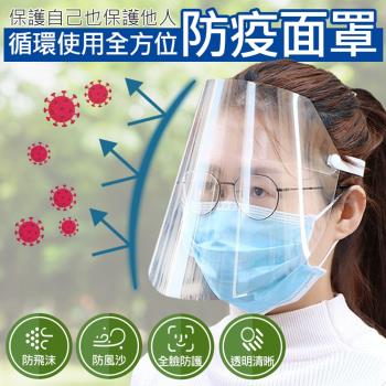 買達人 防疫必備  防飛沫防護面罩-4入組
