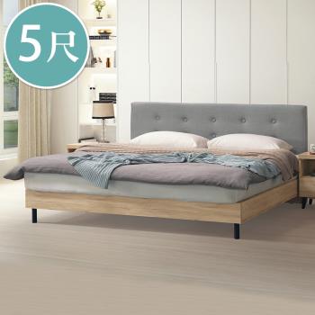Boden-圖斯5尺雙人床組(貓抓皮革床頭片+床底)(不含床墊)