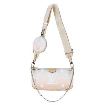 Louis Vuitton新款Multi Pochette Accessoires漸層混合式斜背袋(粉)