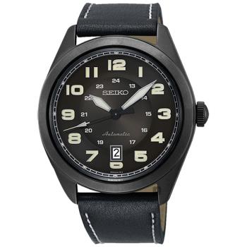 SEIKO 精工 飛行時代機械手錶-黑/44mm 4R35-02W0SD