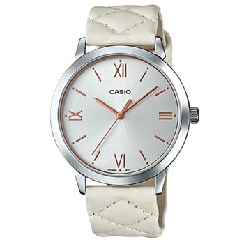 【CASIO 卡西歐】指針女錶 皮革錶帶 生活防水(LTP-E153L-7A)