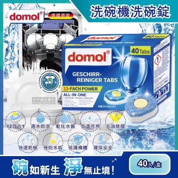 德國Domol 洗碗機專用12效合1黃金心碗盤清潔錠 40入 各款洗碗機皆適用