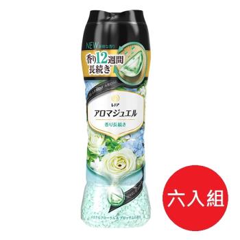 日本 P&amp;G 2021最新版 幸福寶石衣物 香香豆470ml 白玫瑰香-6瓶